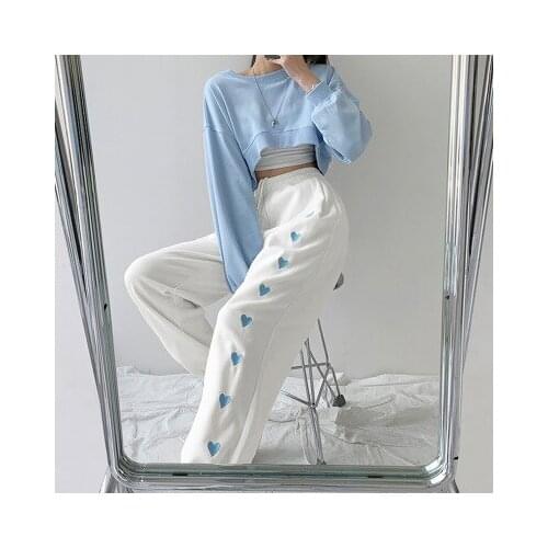 Spring Summer High Waist Corset Women Pants Loose Drawstring Sports Girl Casual Trousers