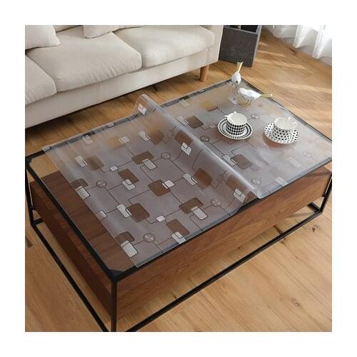 Waterproof Oilproof Floral Printed Plastic Table Covers 1.5mm thick PVC Transparent Tablecloth Anti Hot Coffee Tablecloths