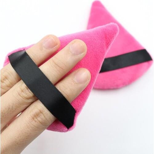 1pcs Triangle Velvet Powder Cosmetic Puff Mini Beauty Sponge Bigger In Wet Foundation Makeup Puff Tools