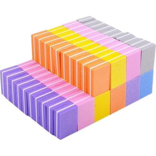 Mini Sponge Nail File Colorful Sanding Buffer UV Gel Polish Block Nail Files Double Side Sponge Nails File Art Tools 10/15PCS
