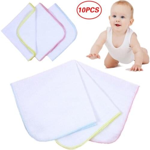 10PCS/Set Baby supplies newborn baby towel bath gauze muslin square cotton handkerchief child feeding wipe p soft sweat saliva