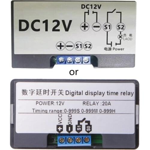 12V Timing Delay Relay Module Cycle Timer Digital LED Dual Display 0-999 Minutes