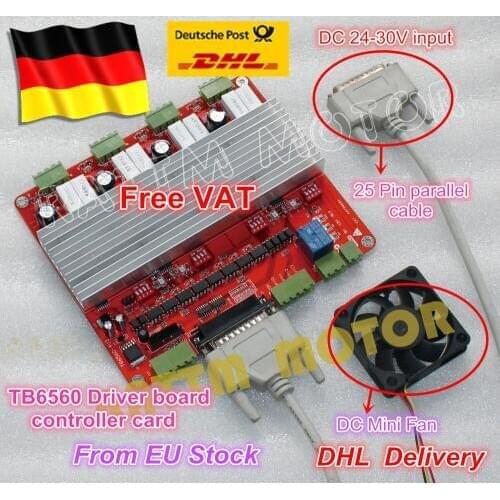 4 Axis TB6560 stepper motor driver CNC controller Interface board V type
