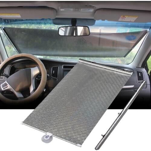 Summer Car Automatic Retractable Windshield Window Sunshade Cover Shield Curtain Automatic Retractable Anti-Sun Heat Insulation