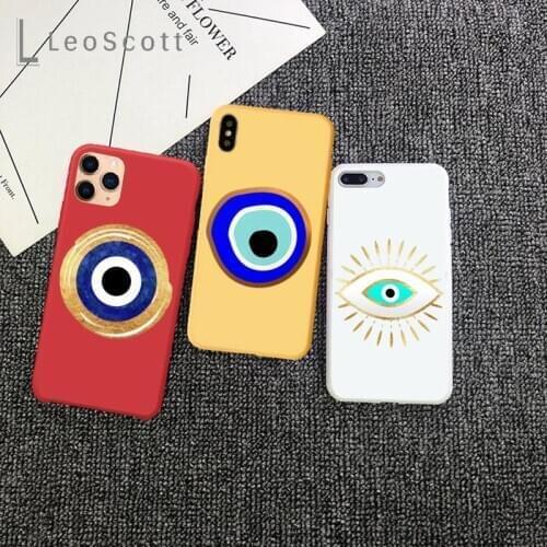Evil Eye Third art pattern Phone Case cover shell Candy Color for iPhone 11 12 mini pro XS MAX 8 7 6 6S Plus X 5S SE 2020 XR