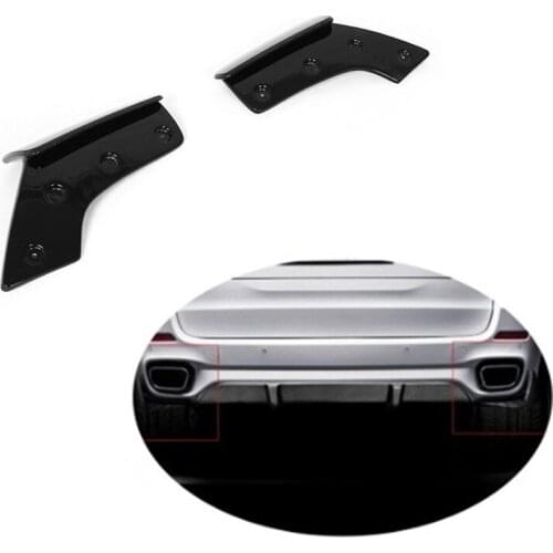 For F15 X5 M Sport 2014 - 2018 Carbon Fiber Style Anti Scratch Car Rear Bumper Lip Diffuser Splitter Aprons Flaps Winglets