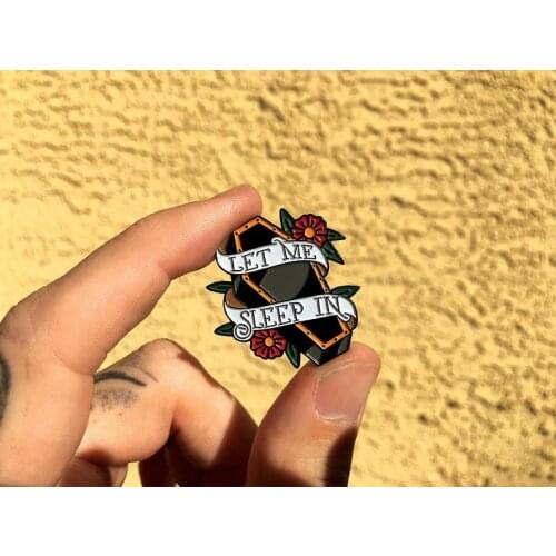 Let Me Sleep In Enamel Pin Lapel Pins Badge Brooch