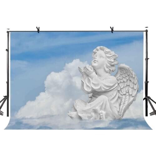 7x5ft Angel Statue Backdrop Cute Little Angel Statue Photography Background and Studio Photography Backdrop Props