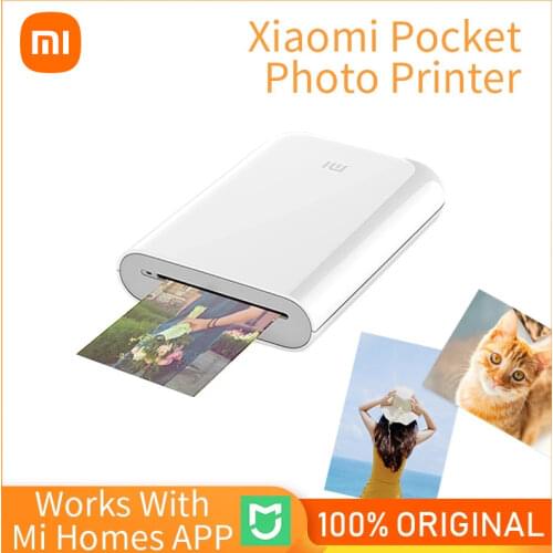 Global Version Xiaomi Mijia Pocket Printer AR 300dpi Portable Mini Pocket Photo Label Printer Travel Party DIY Share Picture