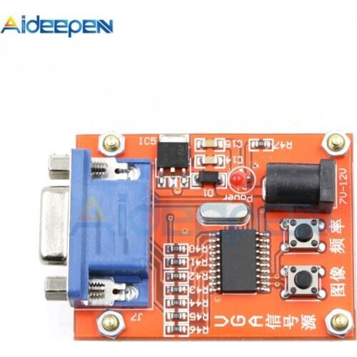 1PC VGA Signal Generator LCD Display Tester DC 7V-12V Power Input Signal Source Tester 15 Pin VGA Interface