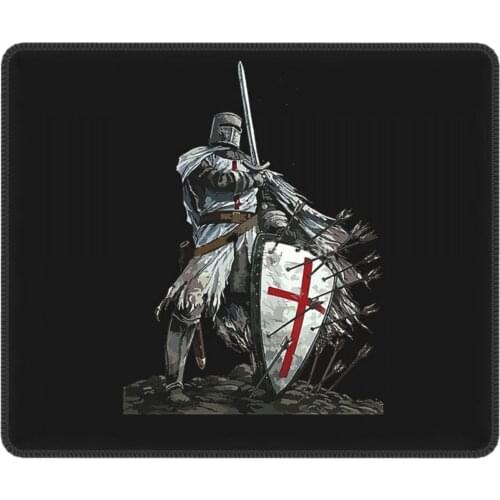 Templar Shield Cross Knights Templar Gaming Mouse Pad Antislip Desk Mat Pads Natural Rubber Office Home Deco Mat