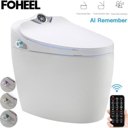 FOHEEL Intelligent Toilet WC Smart Toilet Elongated Remote Controlled Toilet One-Piece Integrated Automatic F10