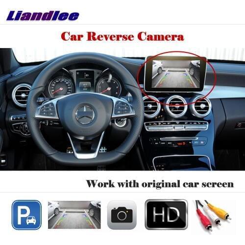 Liandlee Auto Reverse Parking Camera For Mercedes Benz C Class W204 2007~2014 / Rear Camera Back Work with Car Factory Screen
