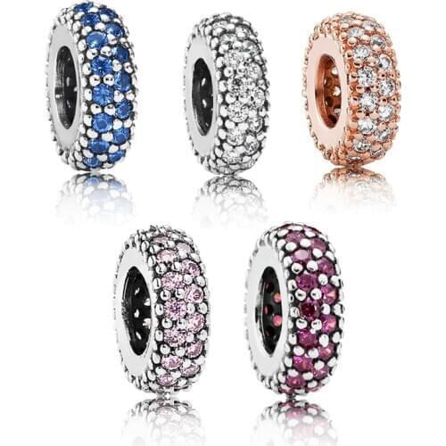 Classic 925 Sterling Silver 5 colors Inspiration Within Spacer Charm Fit pandora Spacer Bracelet Bead Charm DIY Jewelry