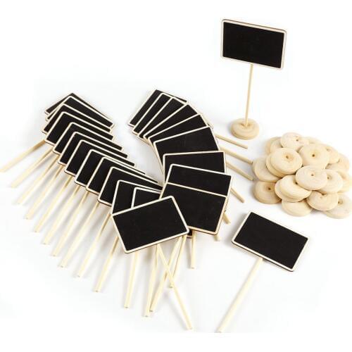 24 PCS mini blackboard writable erasable write message table number for wedding restaurant cafe bar