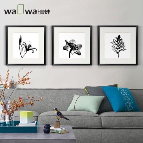 Wall frog X photography triptych modern minimalist black and white bedroom wall hanging Home Furnishing mural painting the livin