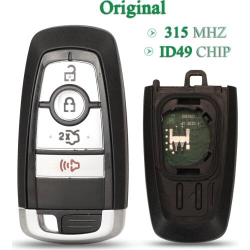 Bilchave 4 Buttons Original Smart Remote Car Key 315Mhz ID49 Chip FOB For Ford Edge Mondeo Taurus Replacement