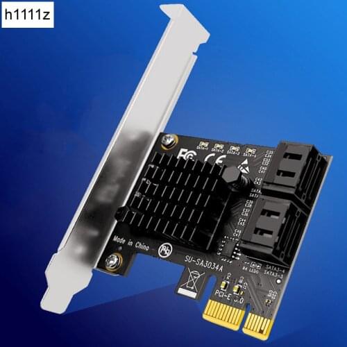 Chia Mining PCIe SATA 4 Ports 6G SATA III 3.0 Controller Card Non Raid PCI Express 3.0 x1 Gen3 Expansion Card SATA PCI-E Adapter