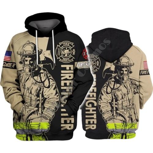 Firefighter 3D Hoodies Printed Pullover Men For Women Funny Sweatshirts Cosplay Sweater Drop Shipping