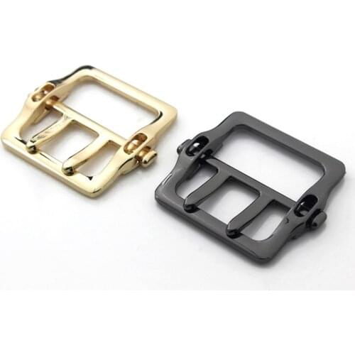 1pcs Metal Buckle Rectangle Fashion Durable Double Needle Buckle for Leather Craft Bag Belt Strap Craft DIY Accessories