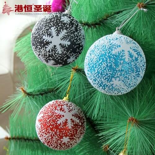 Ball 8cm black snowball foam ball Gold red snowscape Christmas tree decoration Christmas ball 20g