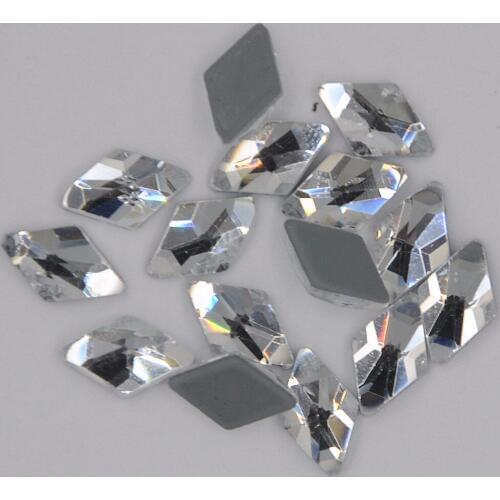 AAAA+Best Quality 6x10mm Crystal Clear Rhombus DMC Hot Fix Rhinestone More Shiny Super Bright Hotfix Iron On Stones