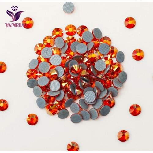YANRUO 2058HF Hyacinth AB Flat Back Strass Hotfix Rhinestones Crystal Heat Iron Crystal Stones for Dress DIY