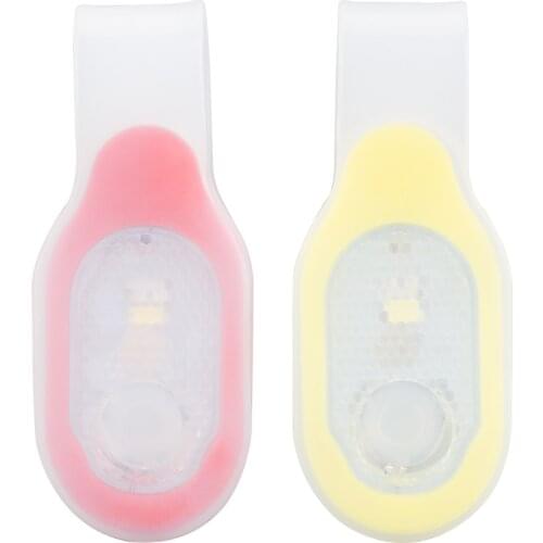 3 Mode LED Mini Silicone Clip Lamp Built-in CR2032 Battery Magnetic Closure Warning Light Torch With Reflective Strap