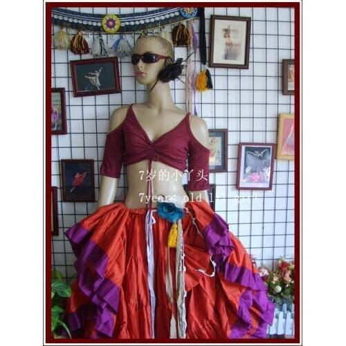 Lycra cotton tribal gothic Belly dance choli tie top AO07 16