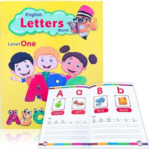 A4 book Baby Children 26 Alphabet recognition exercise Learning Practice Toy Calligraphy English Letter book 1~3years old