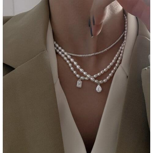 Vecalon Pearl Necklaces For Women