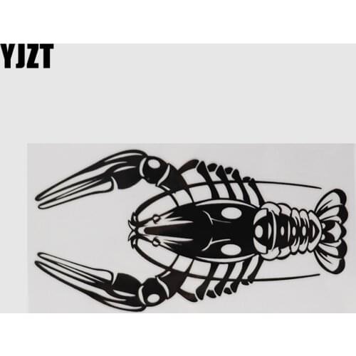 YJZT 16.1CM×8.3CM Fashion Personality Vinyl Animal Lobster Car Stickers Motorcycle Decal 13D-0907