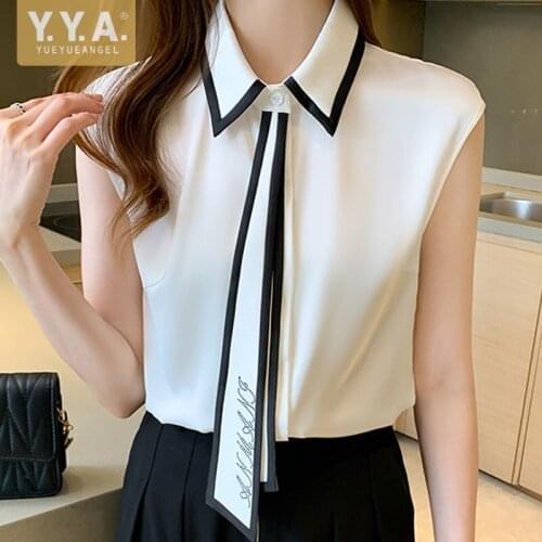 YueYueAngel Blouses With Tie