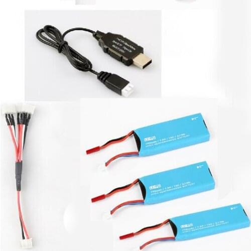 Hubsan H216A Quadcopter Parts Drone Backup Battery 7.6V 750mAh Lithium Battery with 3-in-1 Charger