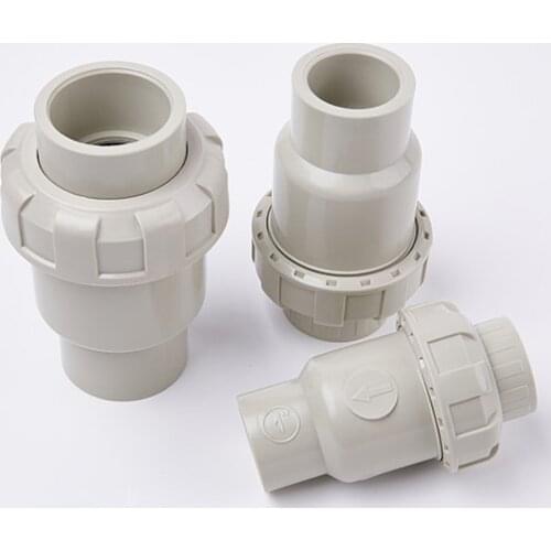 UPVC Check Valve, Ball-Type Control Devices, Single Union Ball Check Valve, Socket Plastic Check Valve 1 Pcs