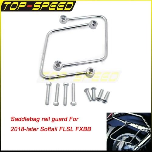 Motorcycle Saddlebag Rail Guard Chrome For Harley Softail FLSL FXBB Softail FLSL 2018-2021 Street Bob FXBB Crash Bar Bumper