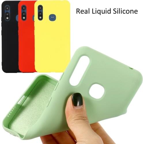 Liquid Silicone Case For Motorola Moto E 2020 Soft Gel Rubber Protector Matte Cover