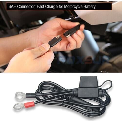 12V Motorcycle Battery Charger Terminal To SAE Quick Disconnect Cable Motorcycle Battery Output Connector