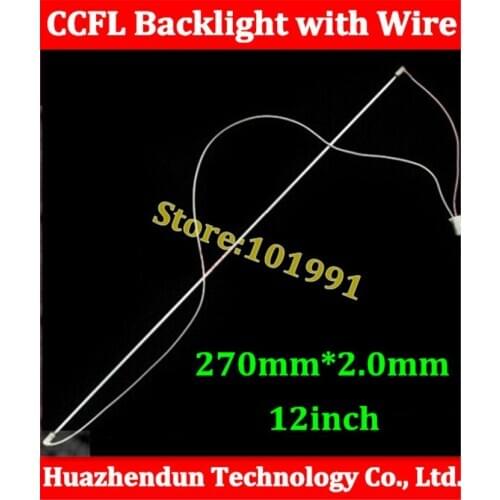 2pcs Universal 12 inch Wide Backlight CCFL Lamps with Wire and Harness 270mm Free shipping