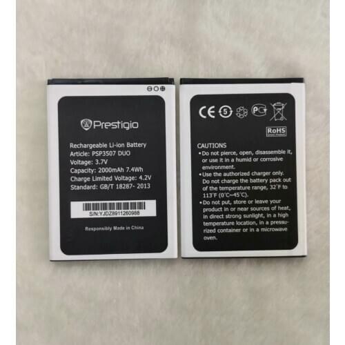 2020 New 2000mAh PSP3507 PSP3527 battery For Prestigio Wize N3 PSP3507DUO PSP 3507 PSP3527DUO PSP5502 Muze A5 phone