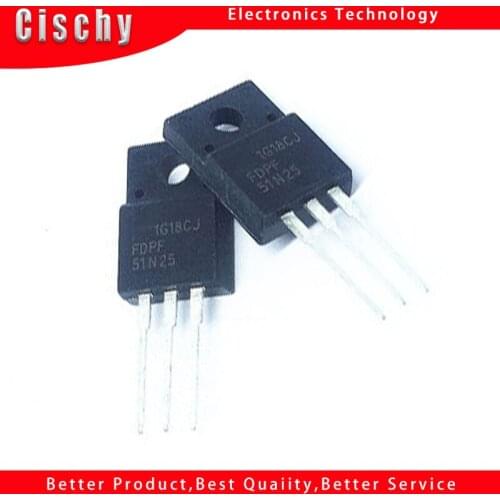 5pcs/lot FDPF51N25 51N25 51A 250V TO-220F In Stock