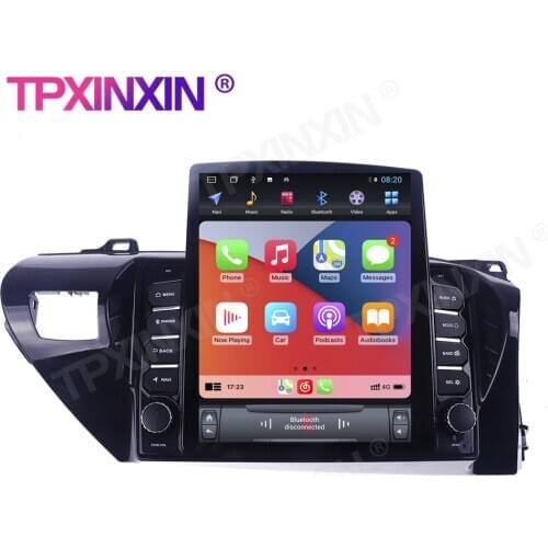 6+128GB For Toyota Hilux RHD 2015-2020 Android 10.0 GPS Car Multimedia Player Head Unit Audio Radio Navigtion Tape Recorder IPS