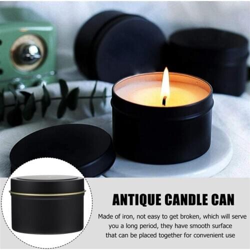 10pcs Candle Jars Travel Tins Candle Storage Container For Candle Making Retro Candle Tin Soy Wax Iron Box