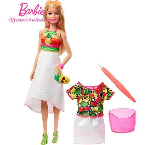 Barbie Original Rainbow Fruit Surprise Doll & Fashions Kid Toys Printing Design Funny Beautiful Princess GBK18 For Birthday Gift