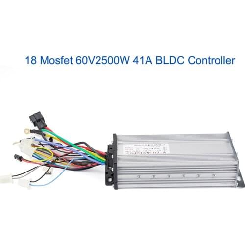 60V 2500W Electric Motor Brushless Controller, 18 Mosfet 41A, Electric Scooter Bike Motorcycle E-tricycle Controller, Part Kit
