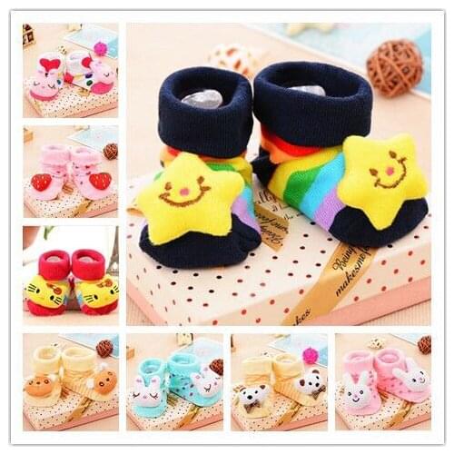 Three-dimensional cartoon animal baby socks 0-1 year old baby pure cotton socks doll socks newborn childrens socks