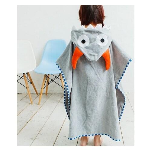 2 colors Character Grey MONSTER and Brown Owl Baby ponchos/Hood /Childrens Hood bath Towels/Kids beach clothes