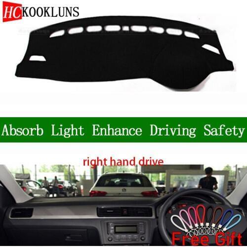 For Volkswagen santana 2013 2014 2015 2016 2017 2018 Right Hand Drive Dashboard Cover Car Stickers Dash Mat Interior Accessories