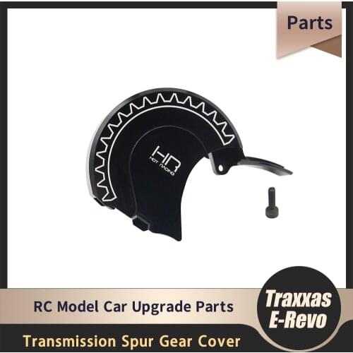 HR CNC Aluminum Transmission Spur Gear Cover for 1/10 Traxxas E-Revo 2.0 Replace TRA8677