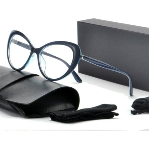 Square Glasses Frames Women Cat Optical Luxury Fashion Men Computer Glasses Brand Designer Clear Transparent Eyewear FML